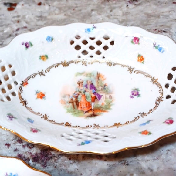 Set of 2 Schumann Bavaria 7" small Plates, Fine Porcelain Made in Germany - Picture 13 of 16